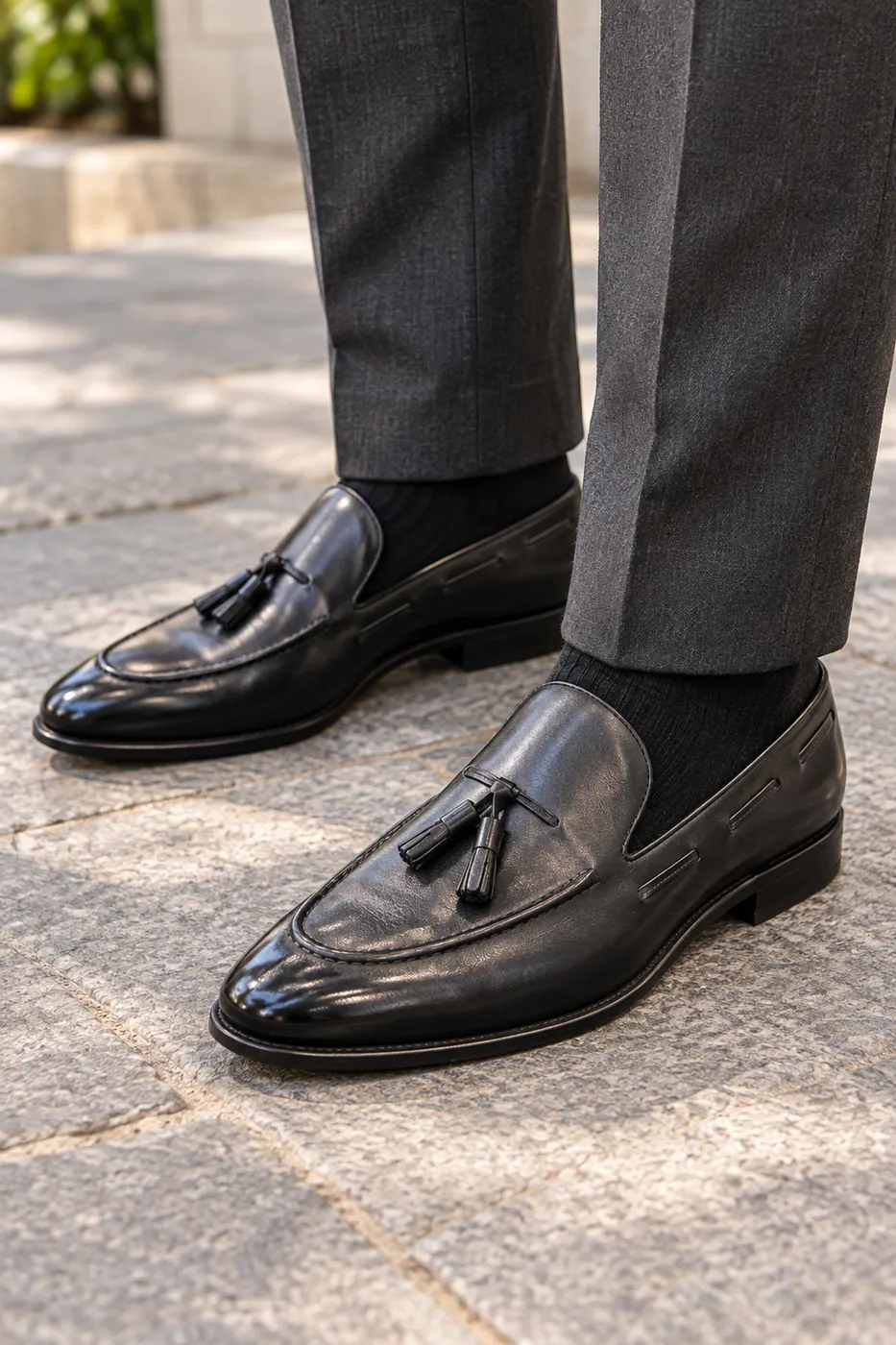 Torento 308 Püsküllü Loafer — Siyah