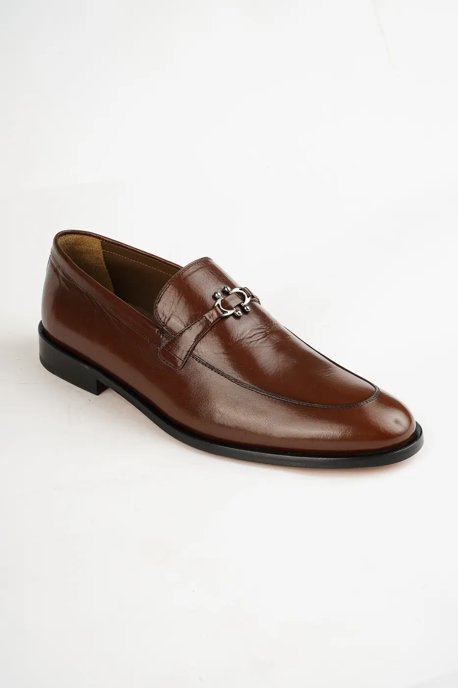 Torento Metal Aksesuarlı Loafer Taba görsel 4