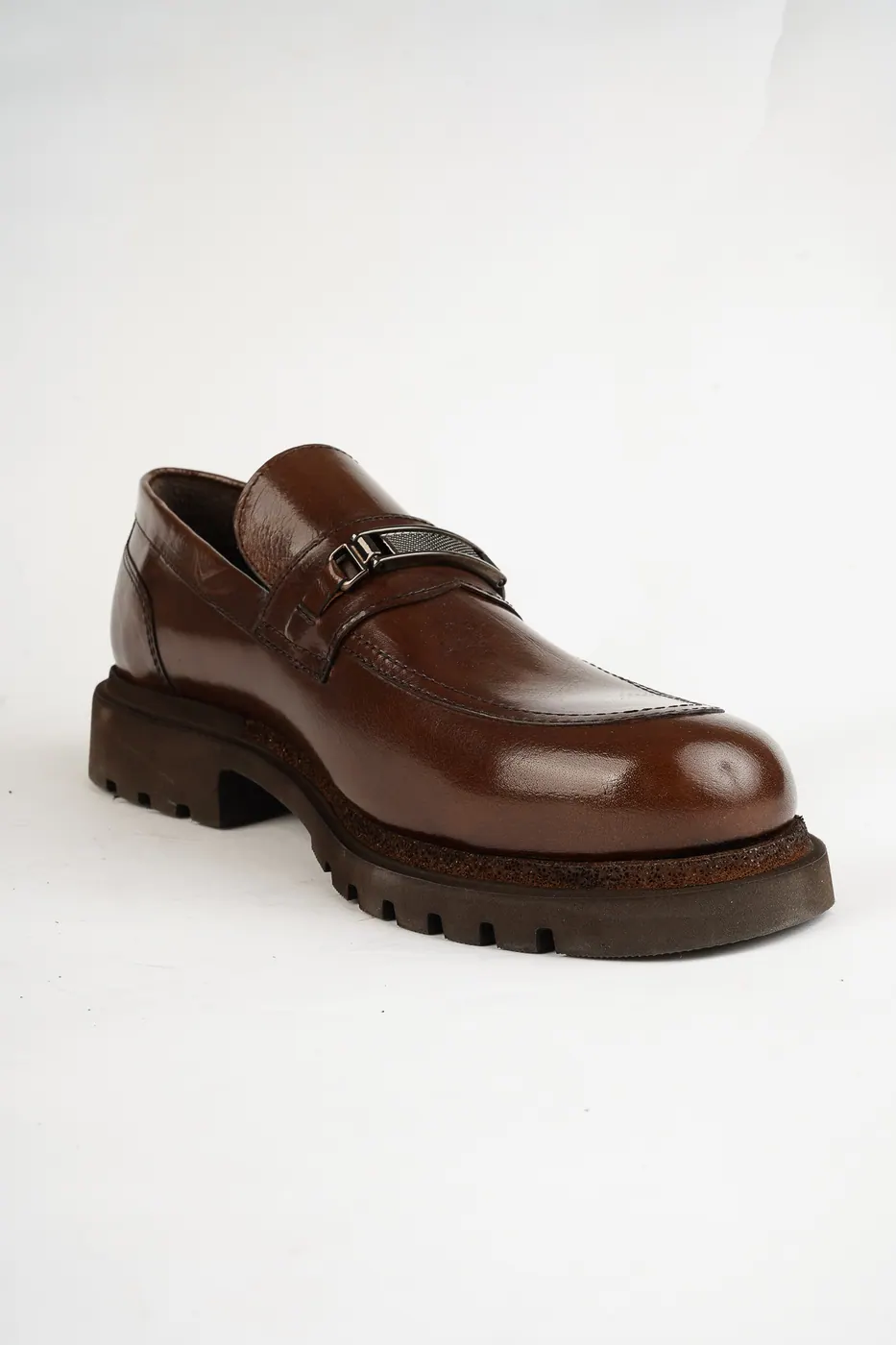 Torento Metal Aksesuarlı Loafer Kahve görsel 7