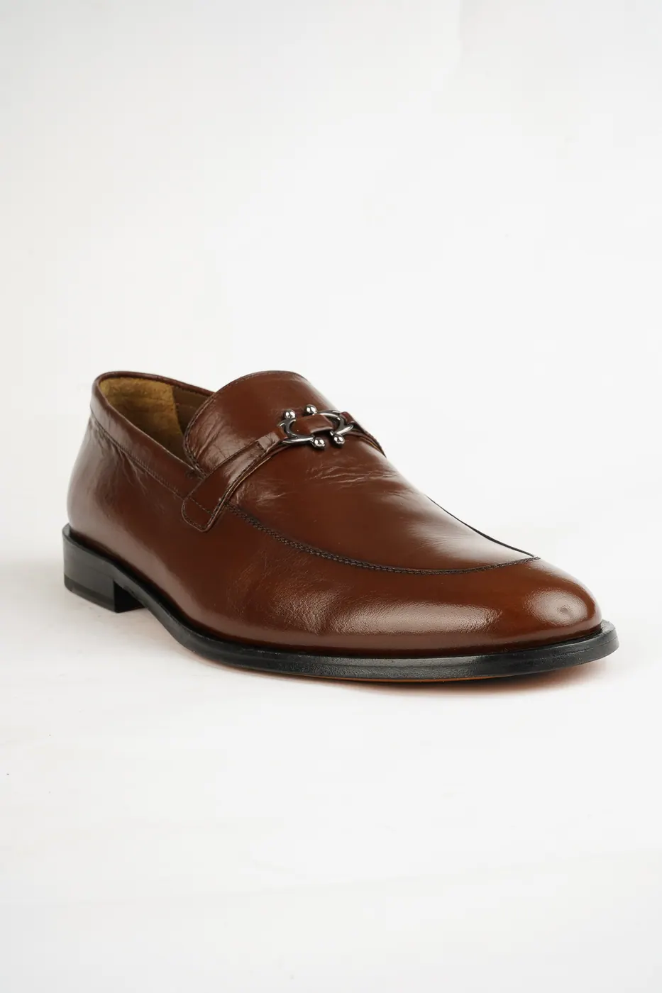 Torento Metal Aksesuarlı Loafer Taba görsel 3