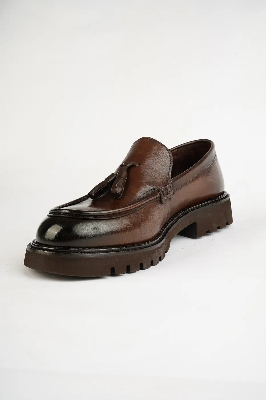 Torento Püsküllü Loafer Kahve görsel 7
