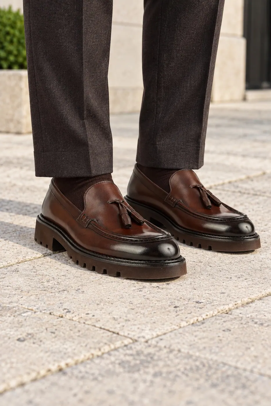 Torento GECICI-DSC01884 Püsküllü Loafer — Kahve