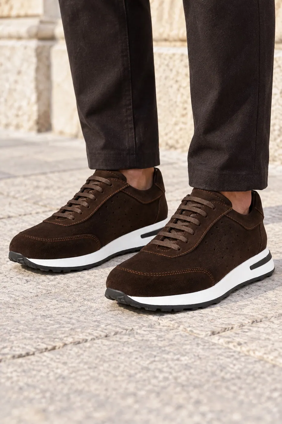 Torento GECICI-DSC01891 Sneaker — Kahve Suet