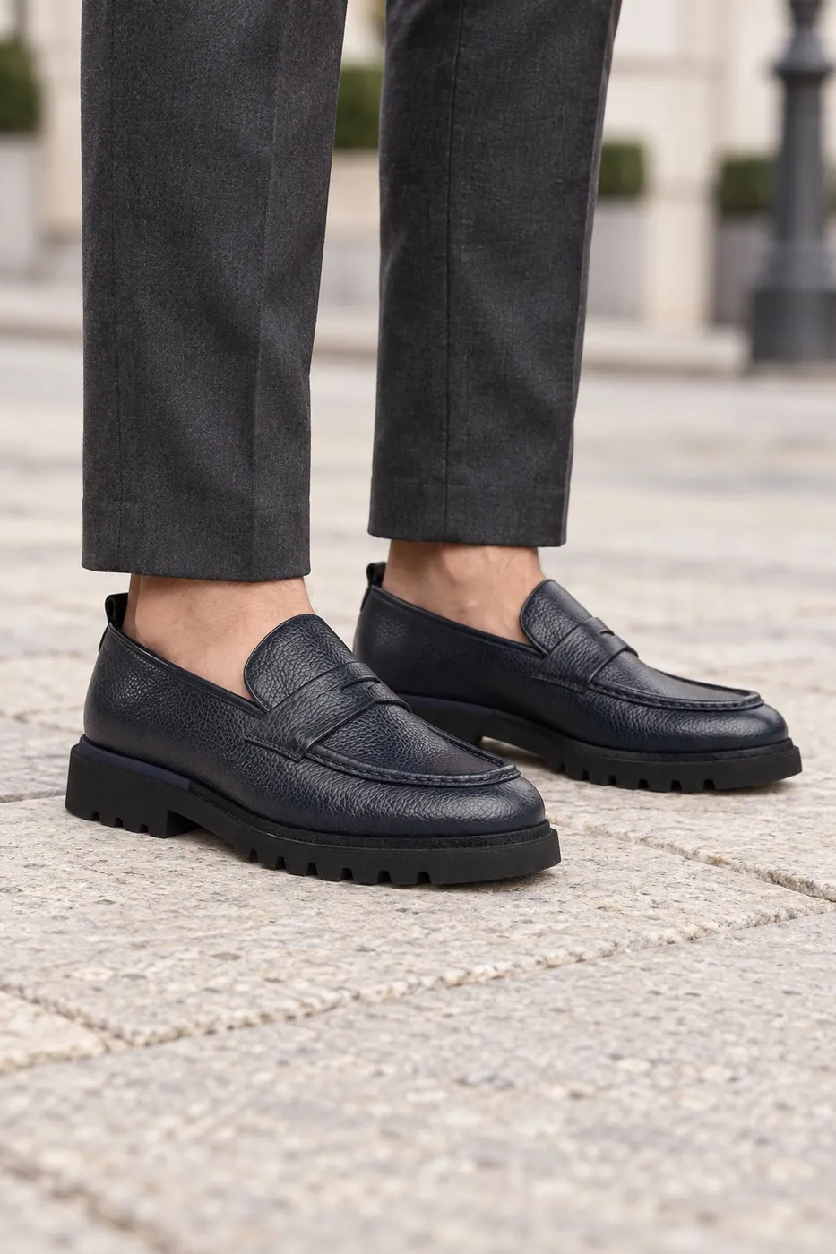 Torento 1517 Loafer Lacivert Deri