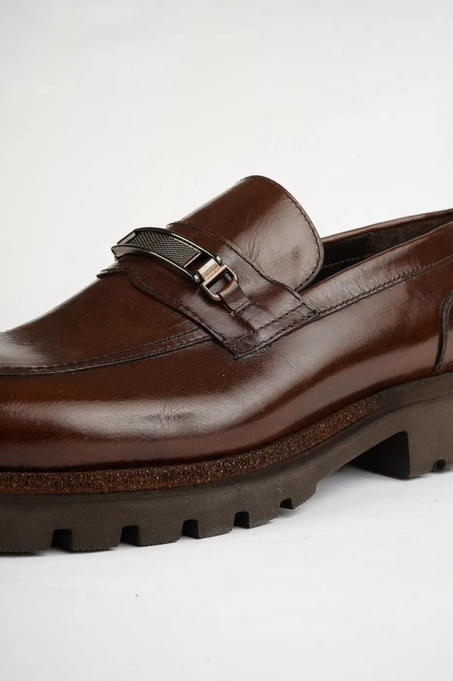 Torento Metal Aksesuarlı Loafer Kahve görsel 5