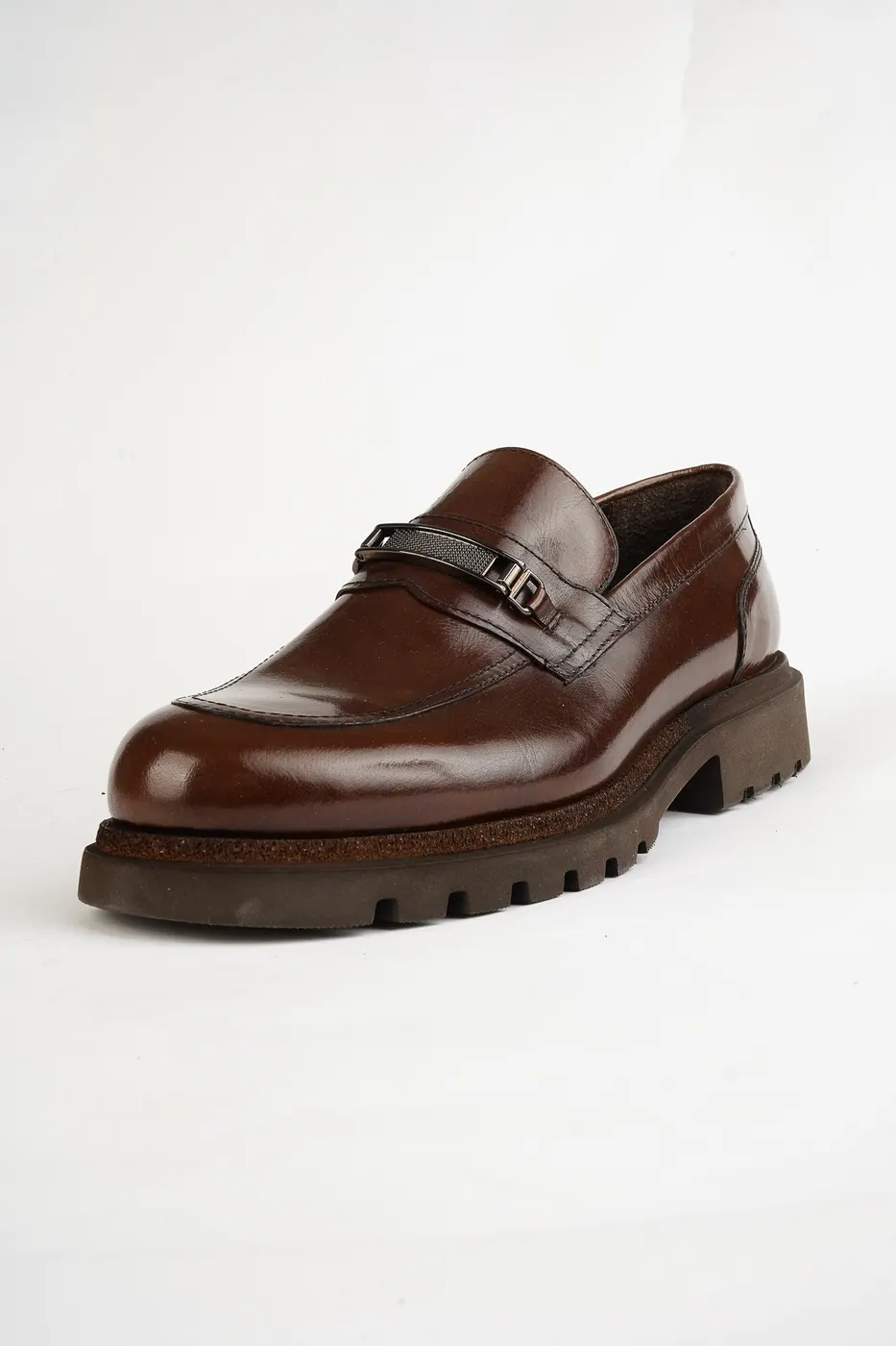 Torento Metal Aksesuarlı Loafer Kahve görsel 3